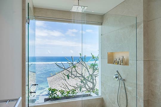 Shower and the view
