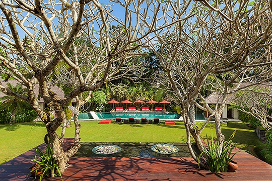 The Beji   View of the garden and pool